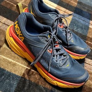 Hoka Men's Navy and Gold Athletic Shoes